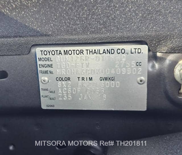 
								2018 TOYOTA HILUX full									